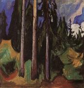 Edvard Munch Forest oil on canvas